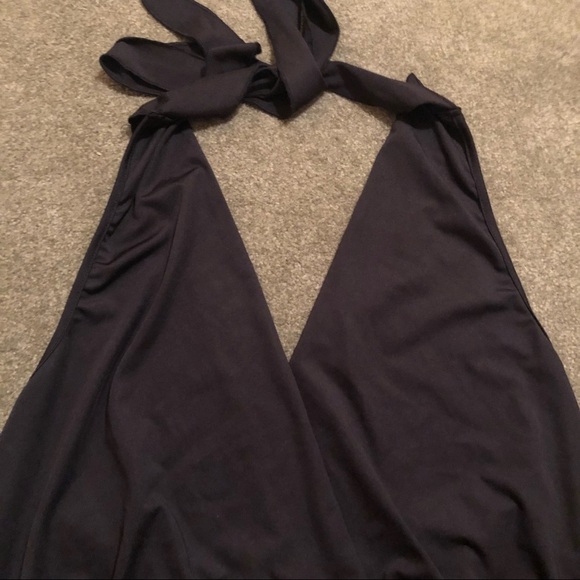 3/$25 🙌🏼 SHEIN Curve Surplice Halter Tie Black Bodysuit 3X - Picture 4 of 6